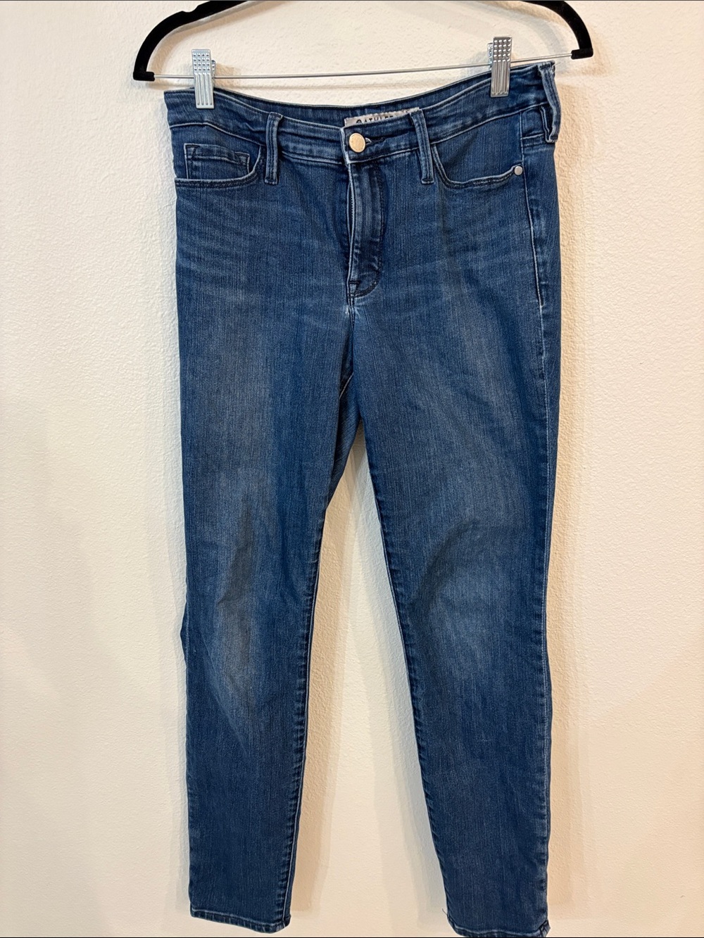 Athleta Sculptek Women's Skinny Jeans in Dark Blue Stretch Denim
